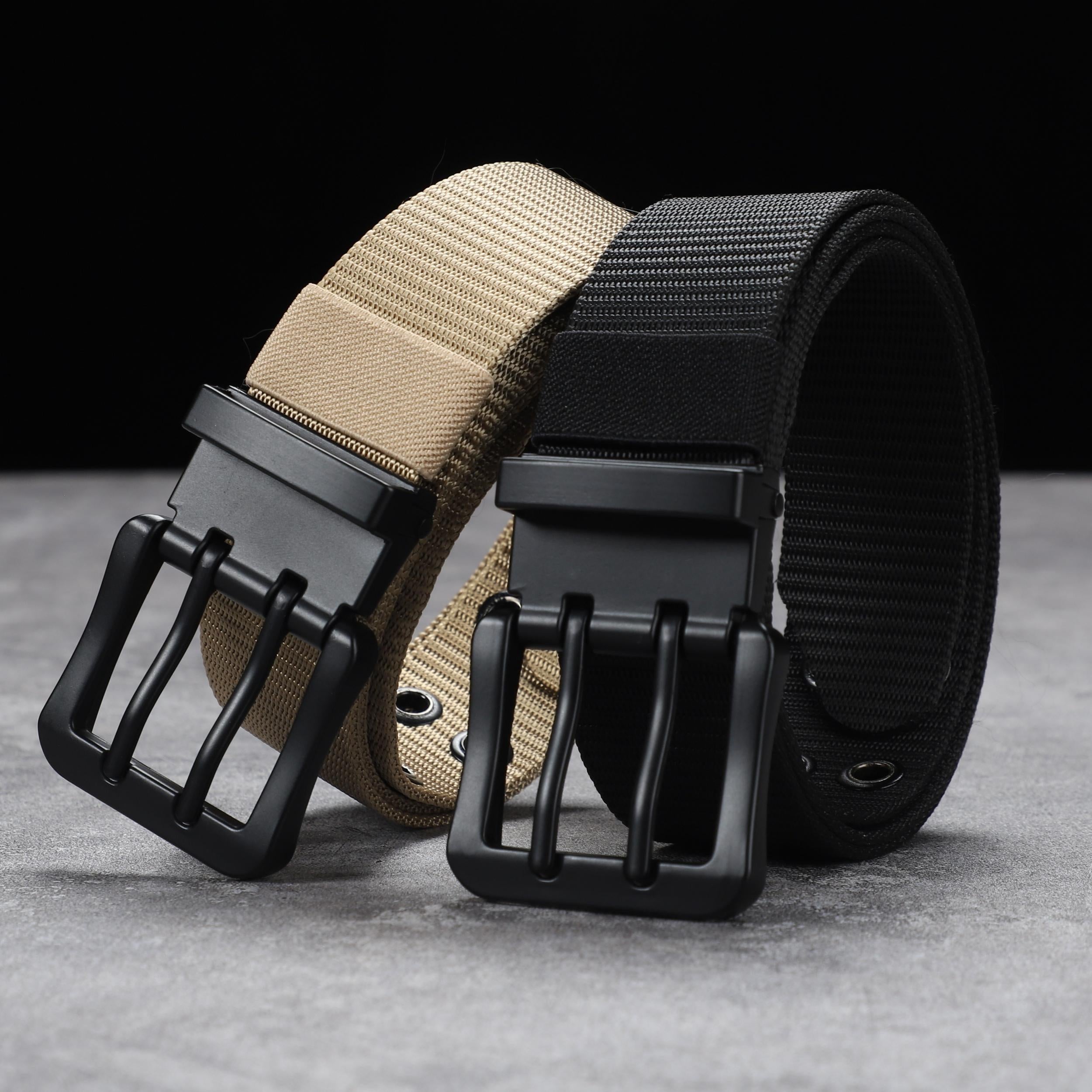 Nylon Square Belt Casual Leather Belt For Men