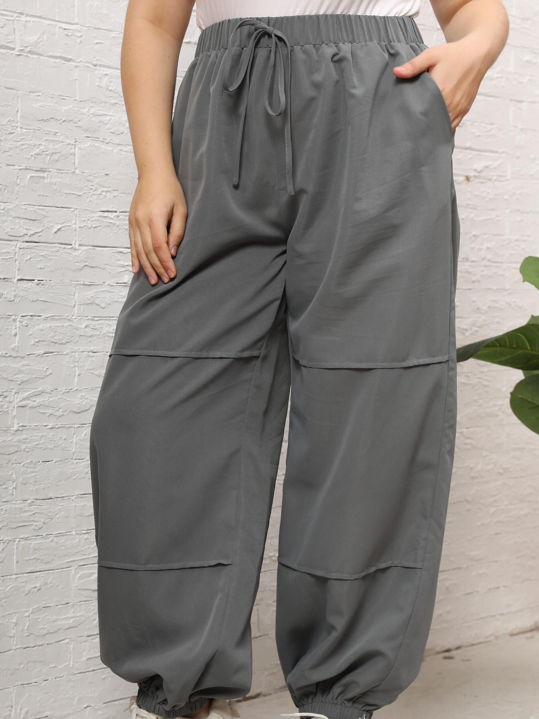  Women's Elastic Loose Fit Cargo Pants
