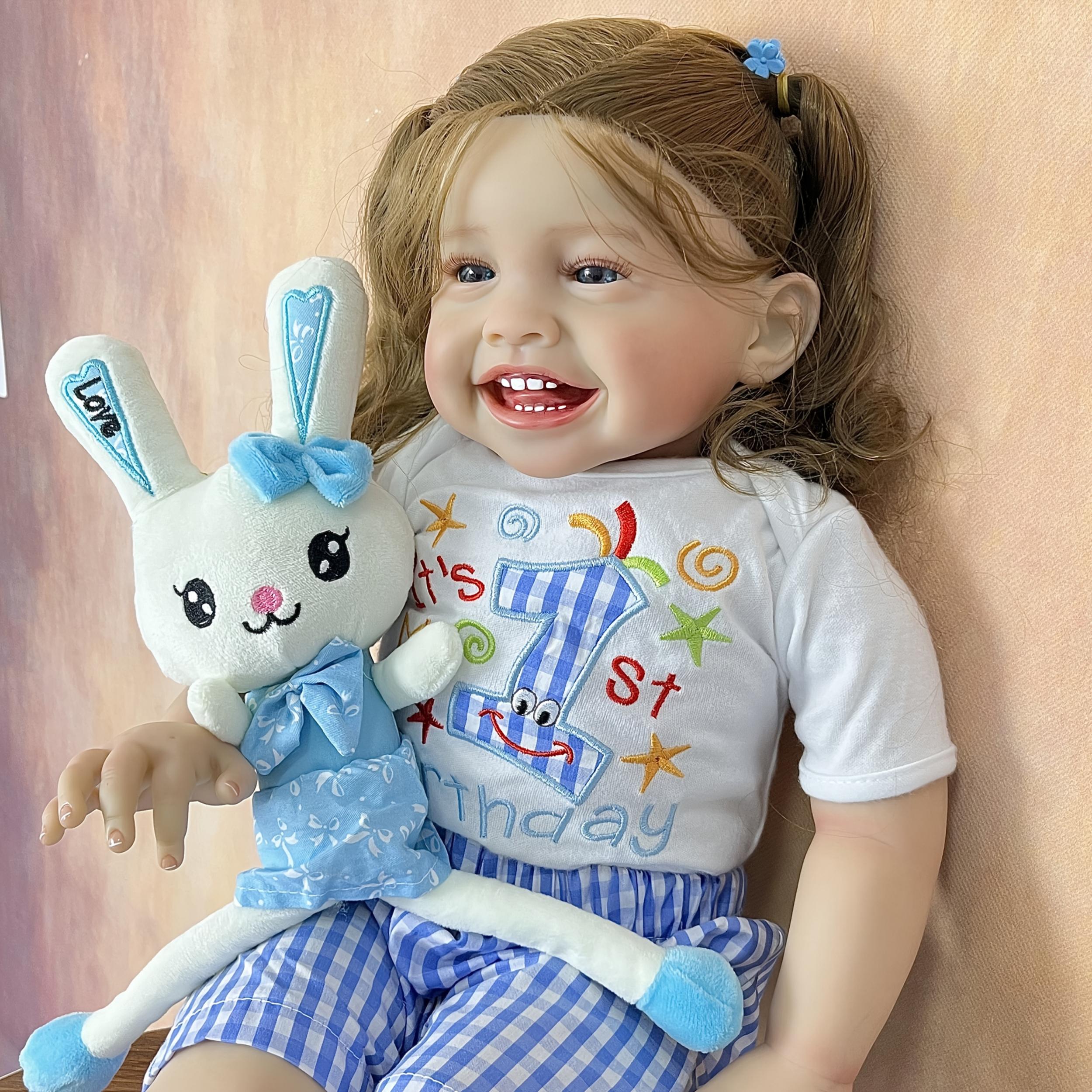24 inch Reborn Youngsters Doll Realistic 3D Painted Skin Soft Silicone