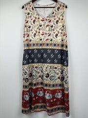  Casual Tank Dress Women's Plus Print Round Neck