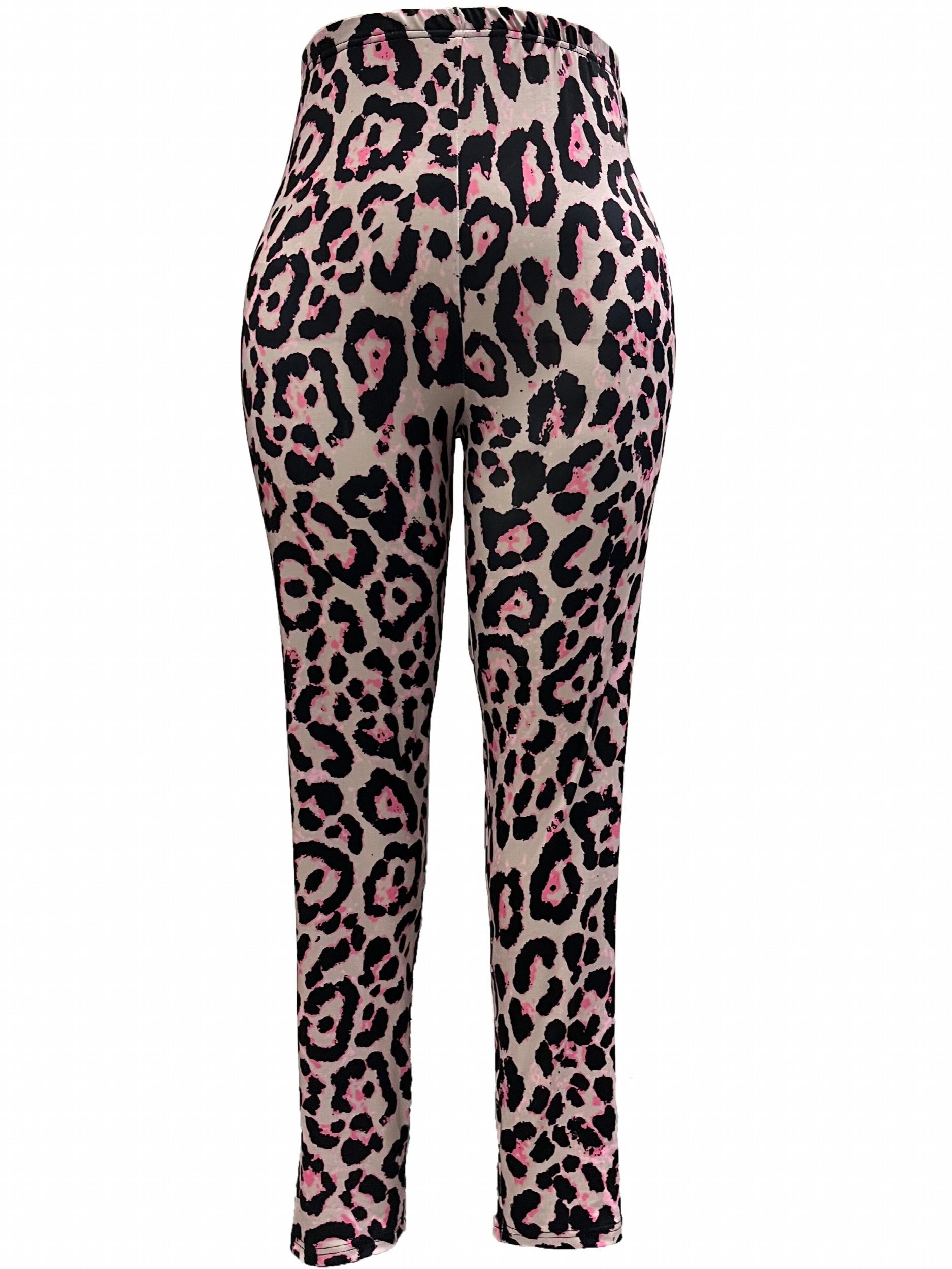  Leopard Print High Rise Skinny Leggings