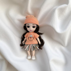 6.3 Inch Movable Joint Doll Soft Body Girl Toy Mixed