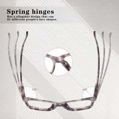 Square Reading Glasses Spring Hinge 1.0-3.5