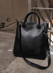 Men's PU Leather Handbag Large Tote Top-Handles
