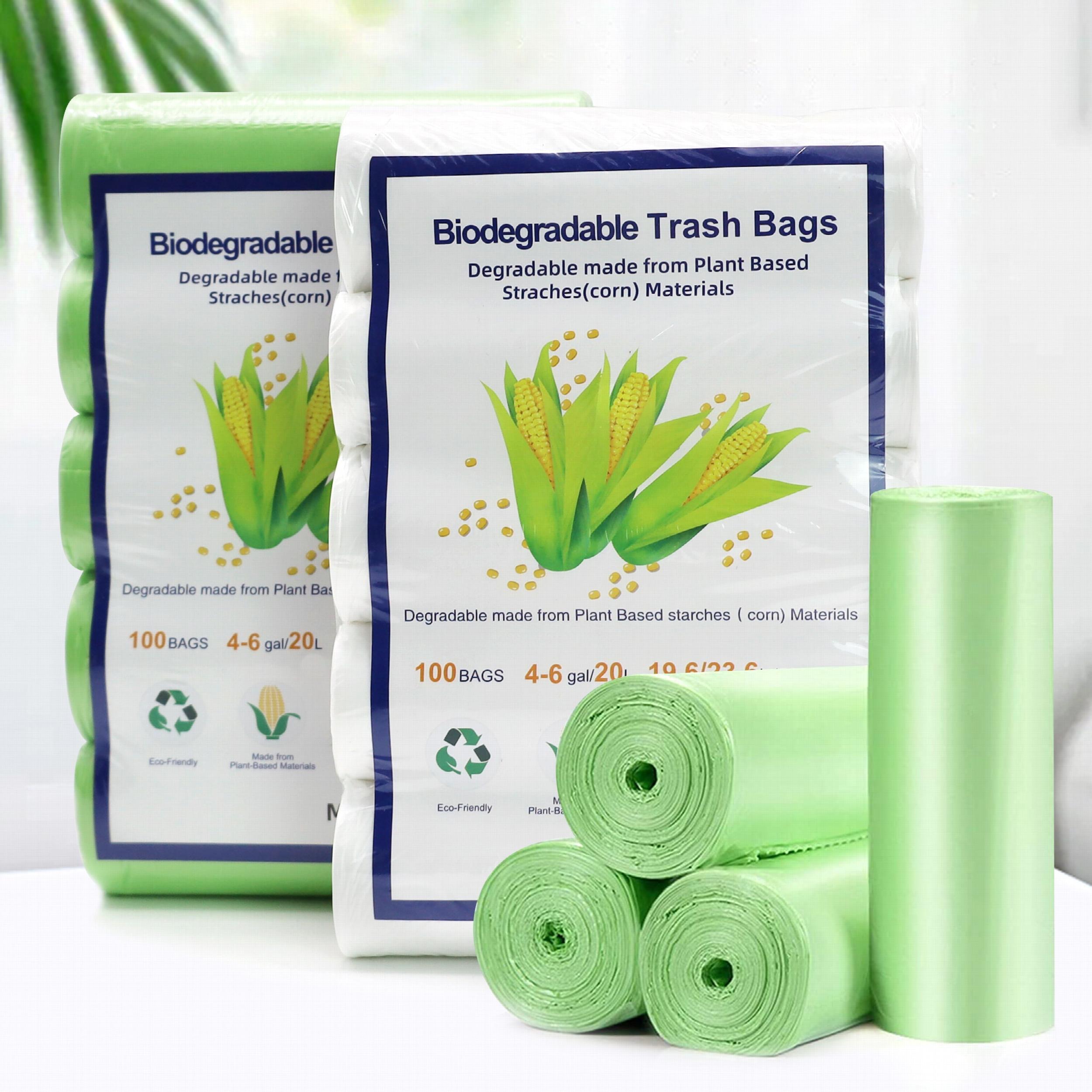 Eco Friendly Disposable Garbage Bags Grass Green Thickened - 120pcs
