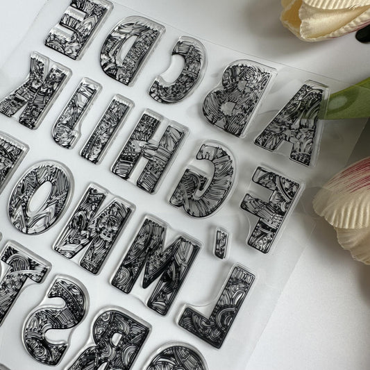 Vintage Decorative Pattern Letter Seal Transparent Seal Stamp