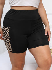  Colorblock Leopard High Rise Leggings with Pockets