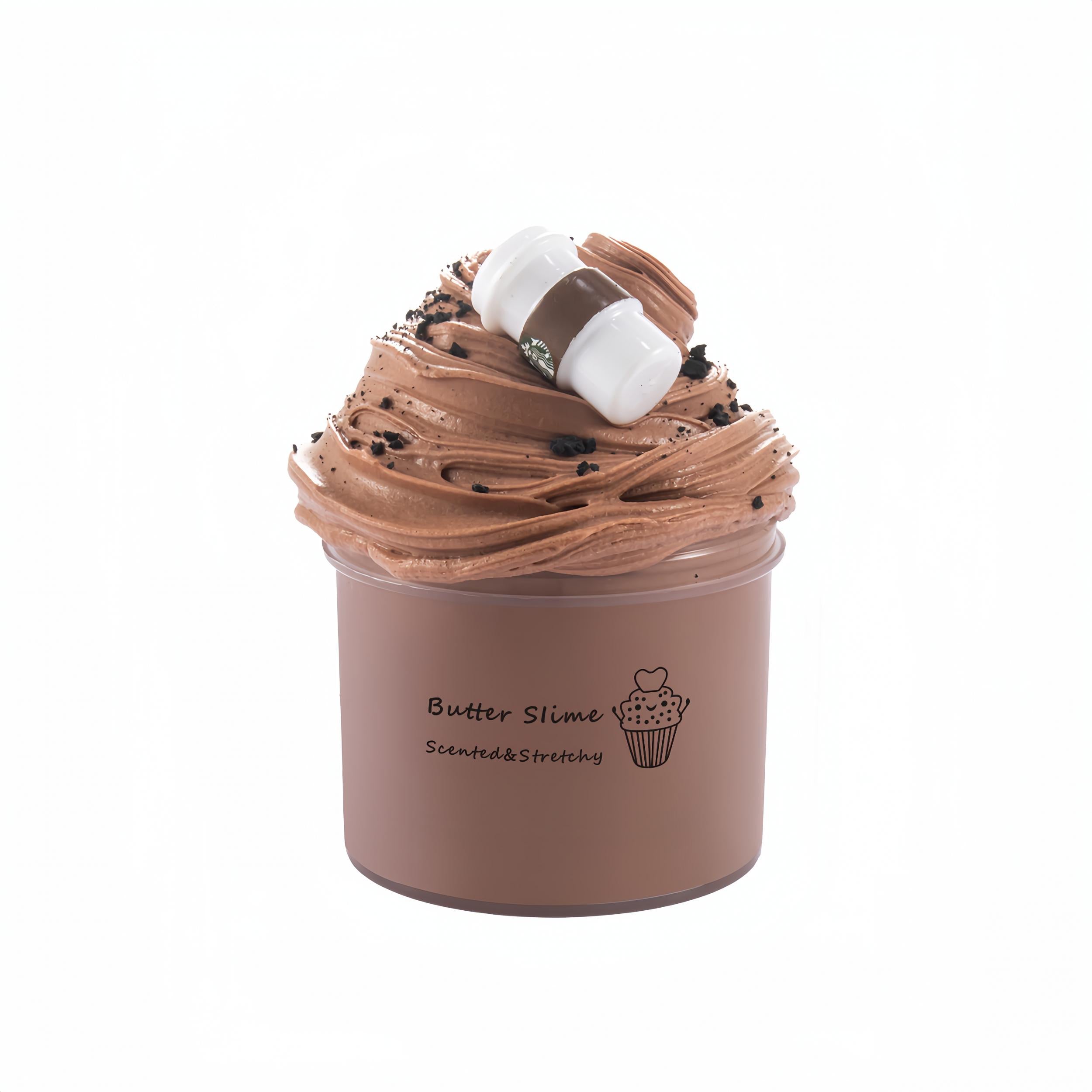 70ml Coffee Puff Mud Butter Slime Kit Non Settling Clay Toy