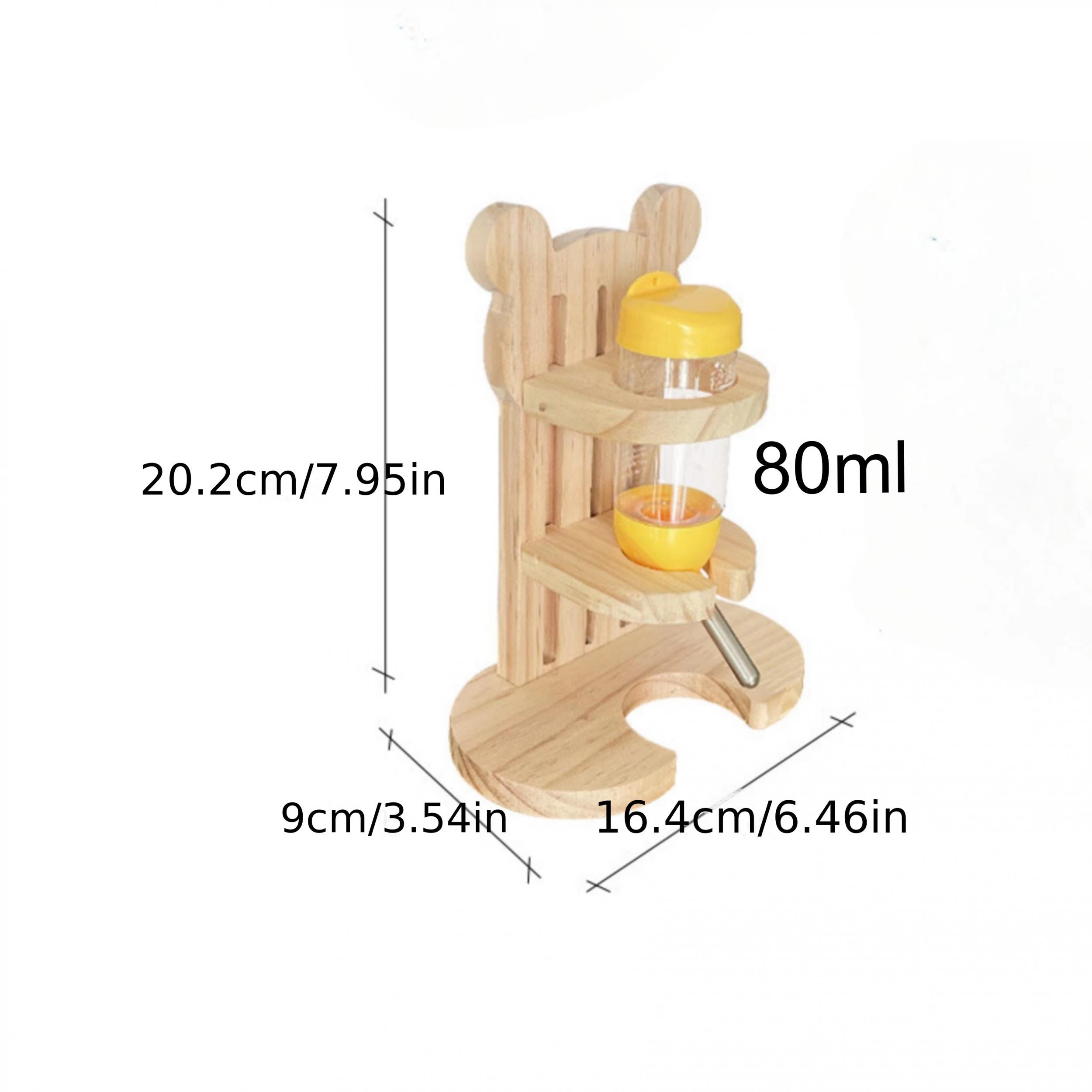 Adjustable Hamster Water Stand with Food Basin