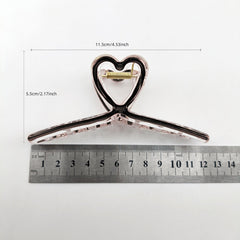 Heart Shape Cross Hair Claw Shark Claw Enamel Hair Clip
