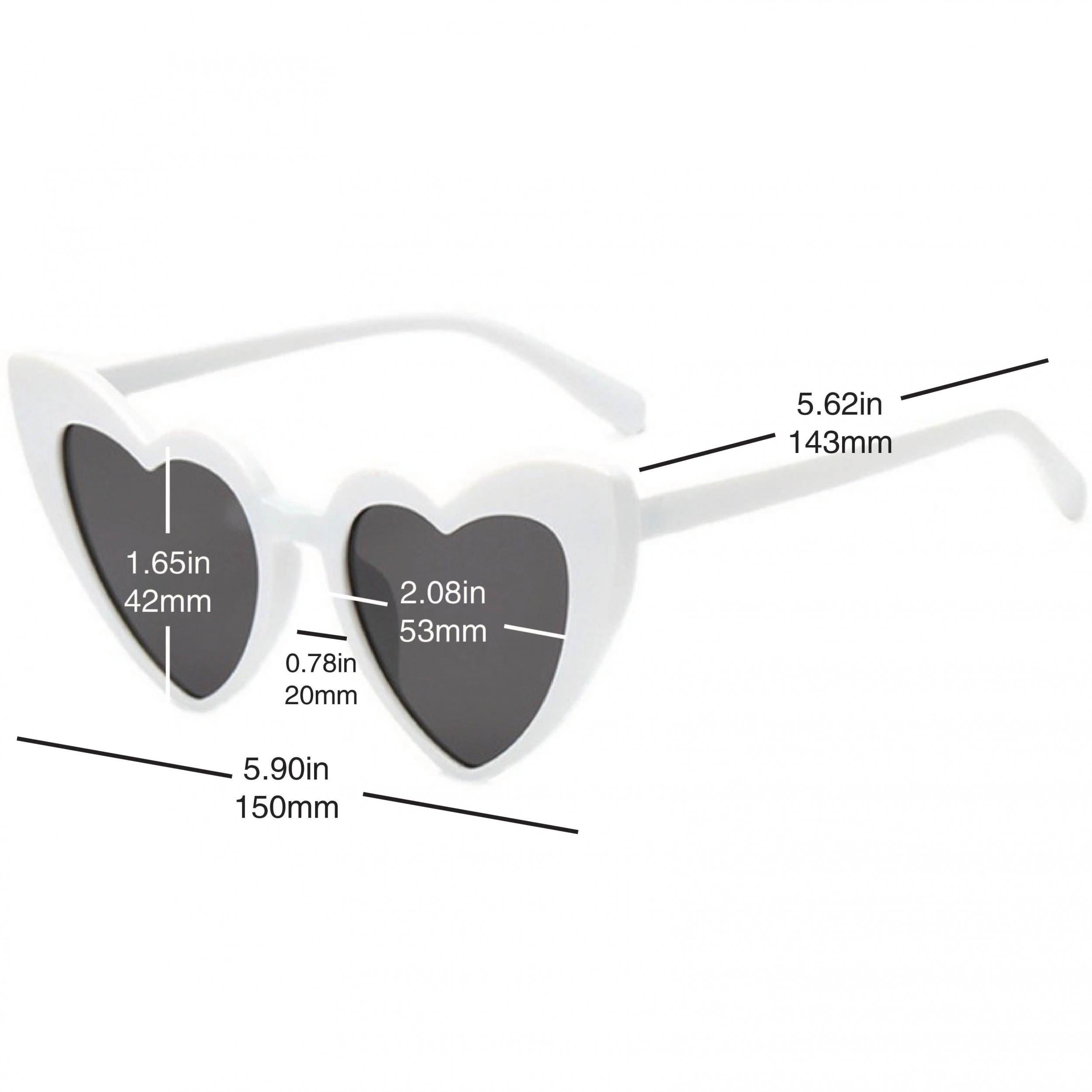 Y2K Heart Sunglasses UV400 Sun Shades For Beach Club