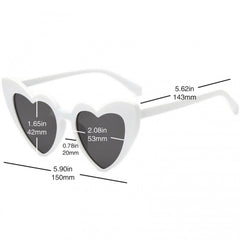 Y2K Heart Sunglasses UV400 Sun Shades For Beach Club