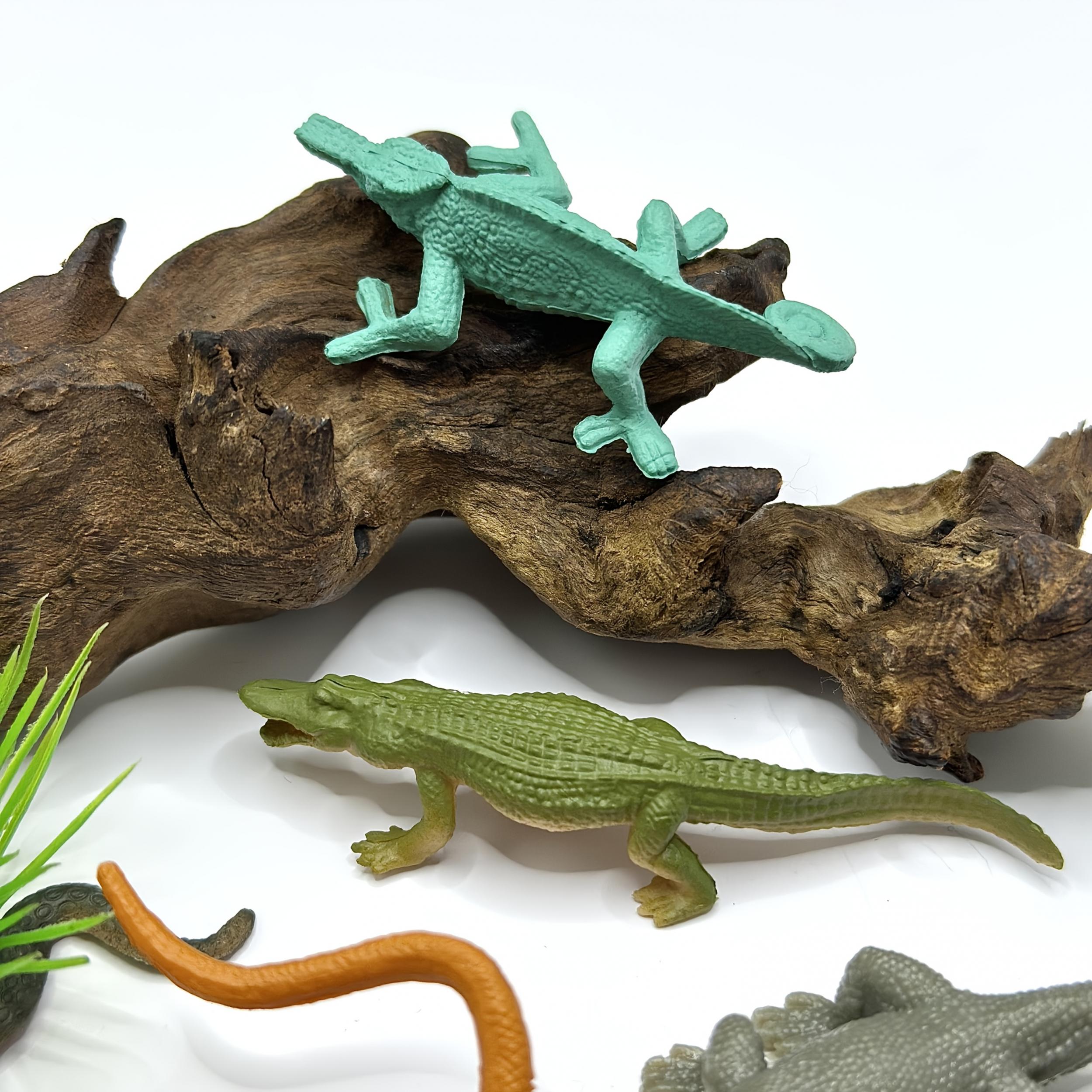 Educational Reptile & Amphibian Figurines PVC Animal Models 12pc Set