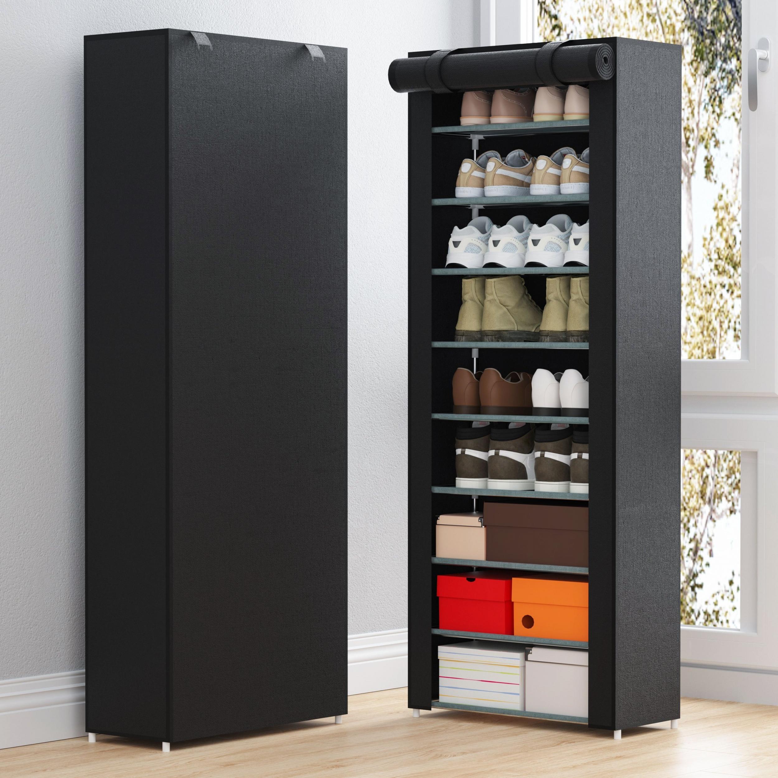 1pc Dustproof Shoes Storage Rack Standing Shoe Rack Large Capacity Shoe Shelf