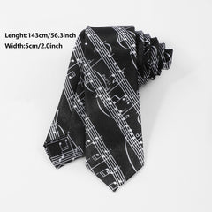 1pc Men's Music Note Necktie Clothing Accessories