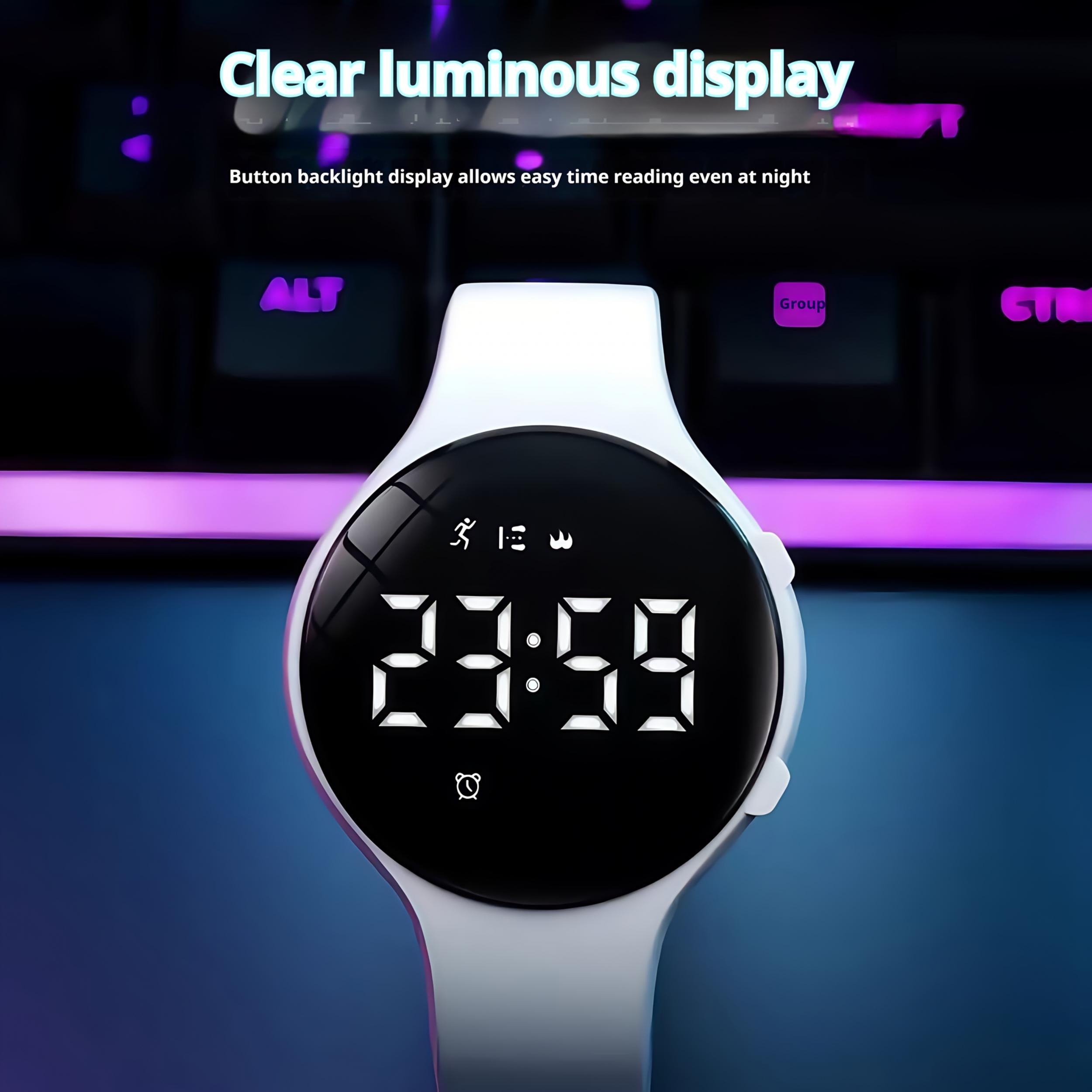 Digital Fitness Watch with Pedometer and Timer