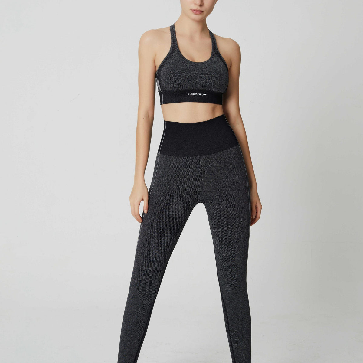 Seamless Top Pant Yoga Set Tight Hip High Waist Yoga Suit