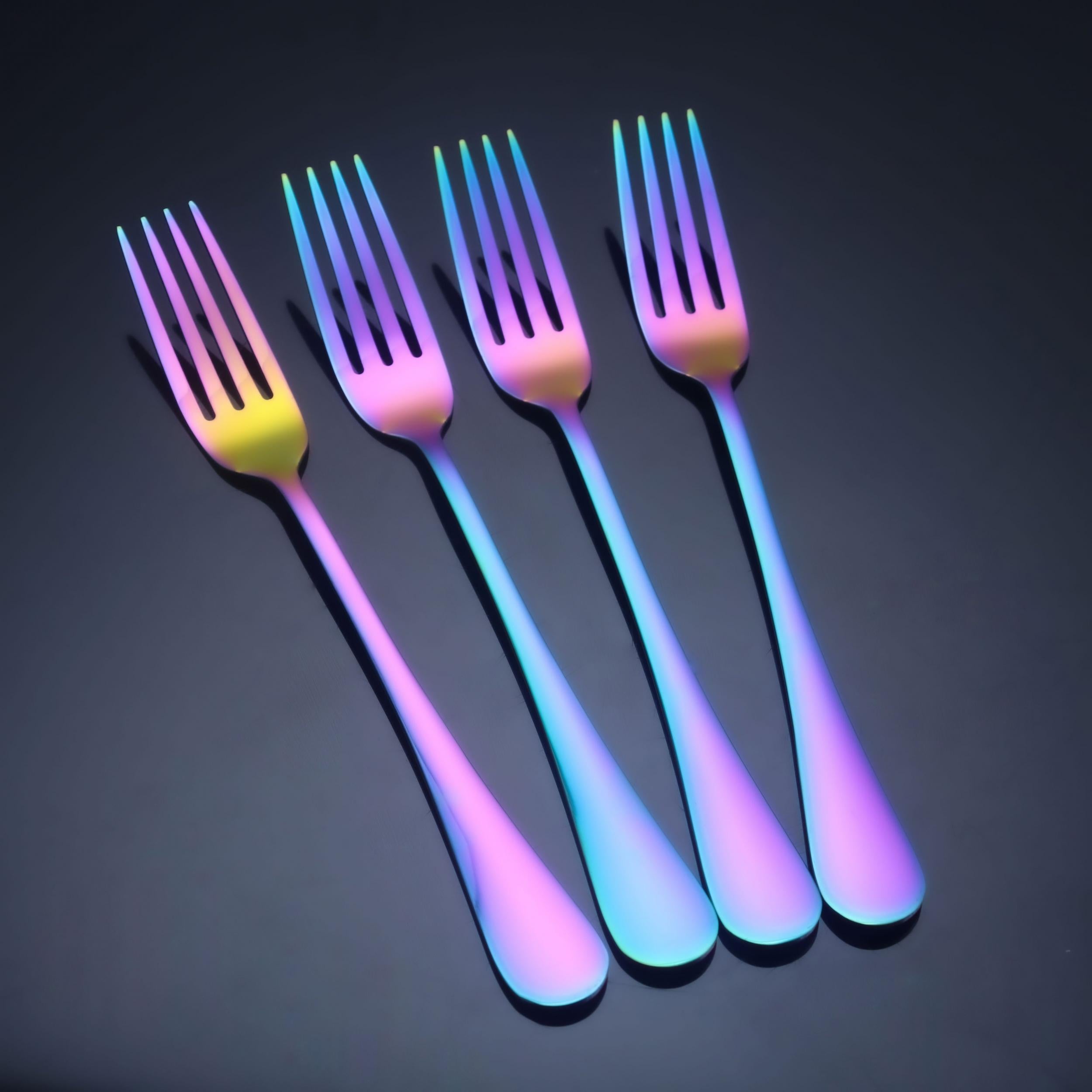 4pcs Stainless Steel Forks Spoons Set for Restaurants Hotels Gatherings