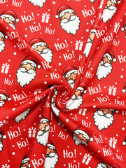  Santa Claus Print Open Front Cardigan