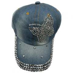 Unisex Sunshade Breathable Baseball Cap With Rhinestone