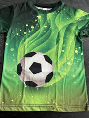 Boy's 3D Football Print T shirt Active Short Sleeve Tee Kids Clothing