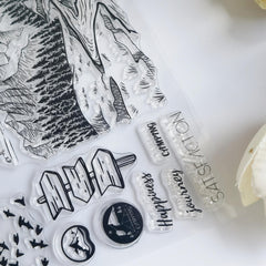 Travel Camping Hand Account Stamp Reusable Stationery Cartoon Stamp