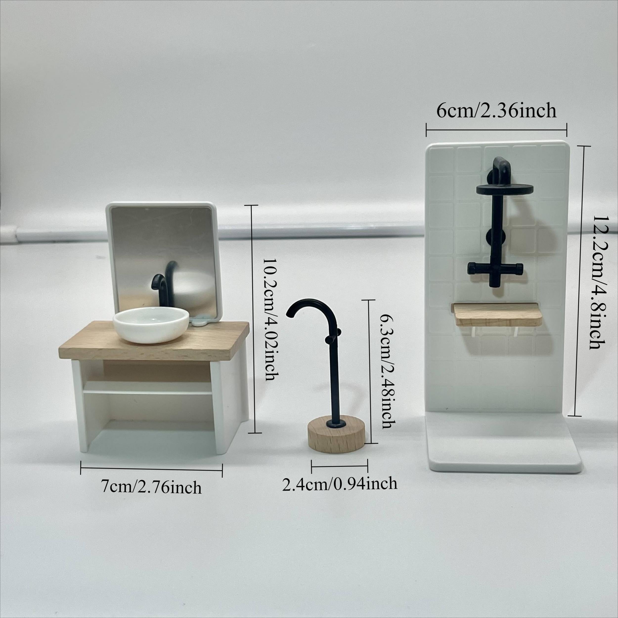 1:12 Dollhouse Bathroom Set for Realistic Detail
