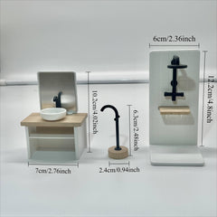 1:12 Dollhouse Bathroom Set for Realistic Detail