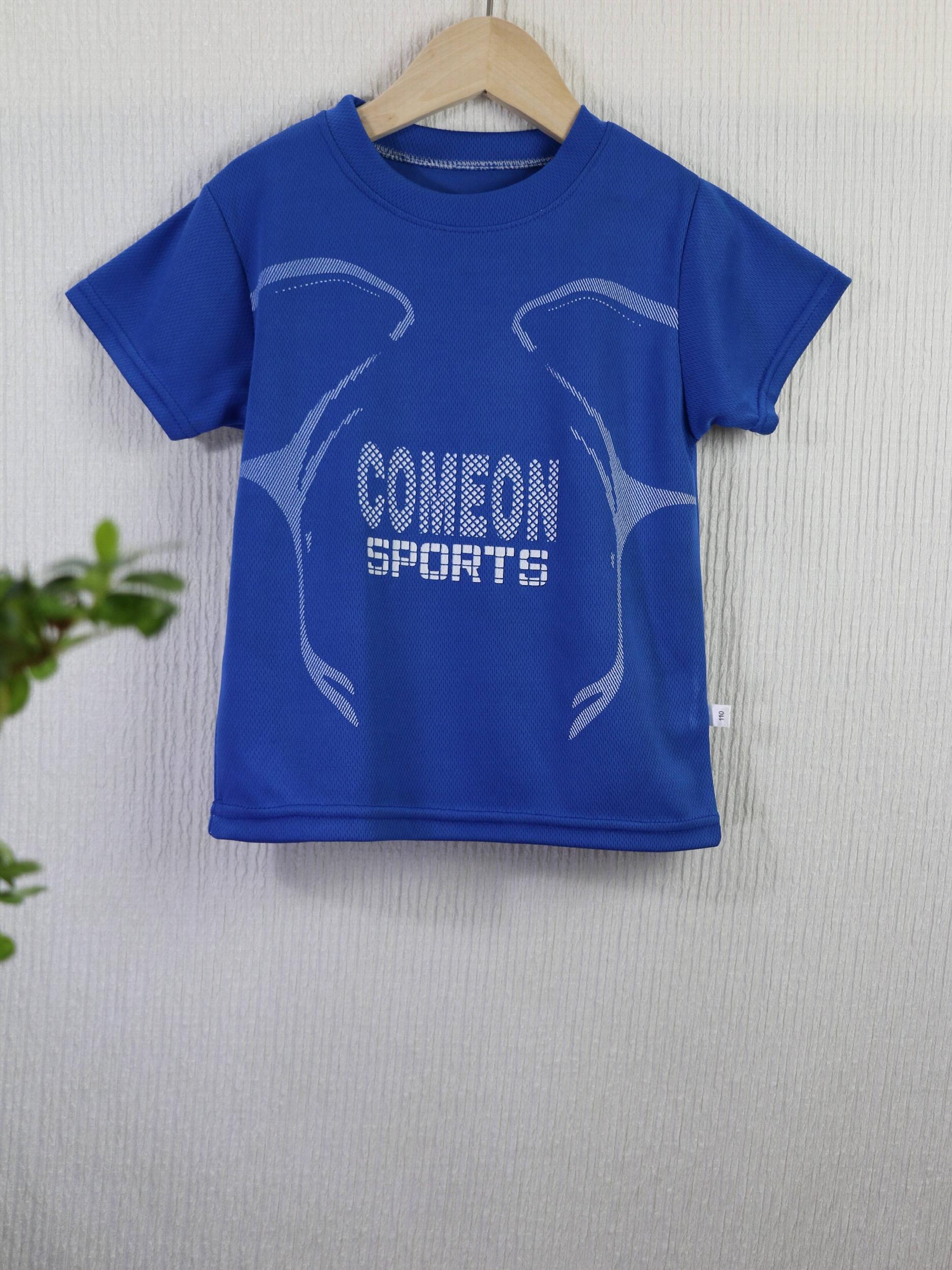 Boy's Sporty Style Outfit 2pcs T shirt & Shorts Set For Summer