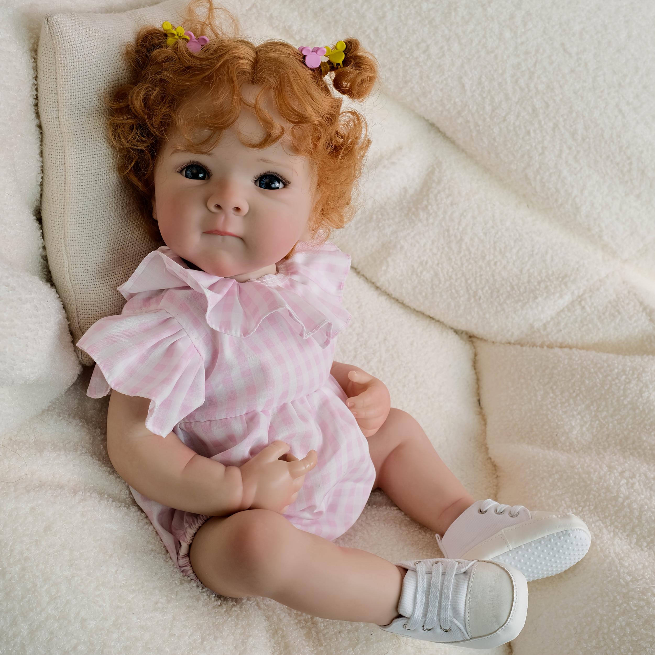 18" Realistic Reborn Youngsters Doll Hand Painted Details Rooted Curly Hair