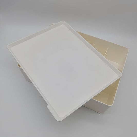 Plastic Underwear Storage Box Checkered Office Desk Organizer