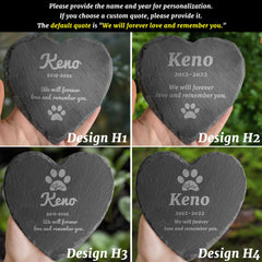 Personalized Pet Memorial Stone Engraved Heart Rock with Pet's Name