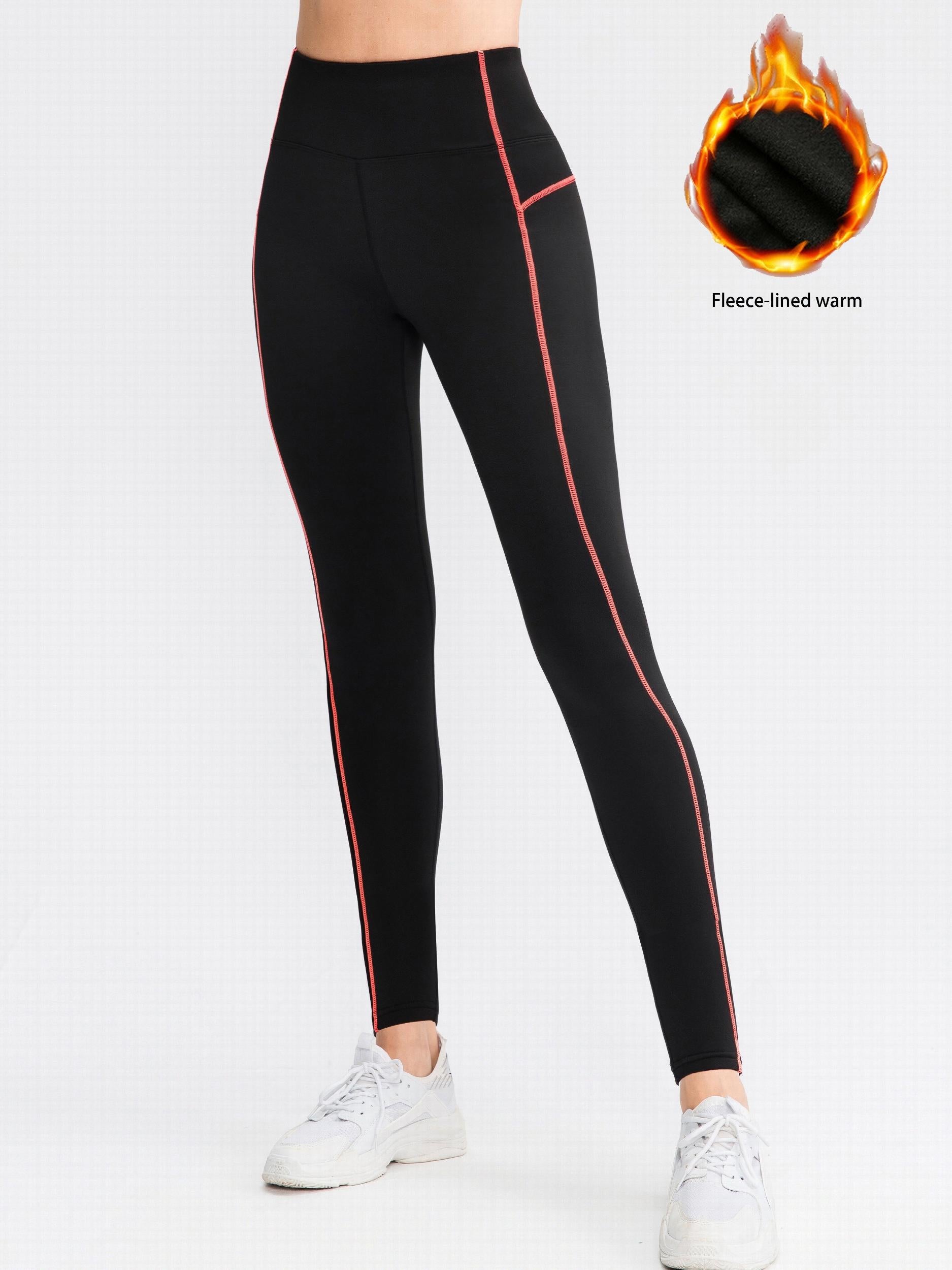 High Waist Fleece Liner Yoga Pants Slimming Leggings