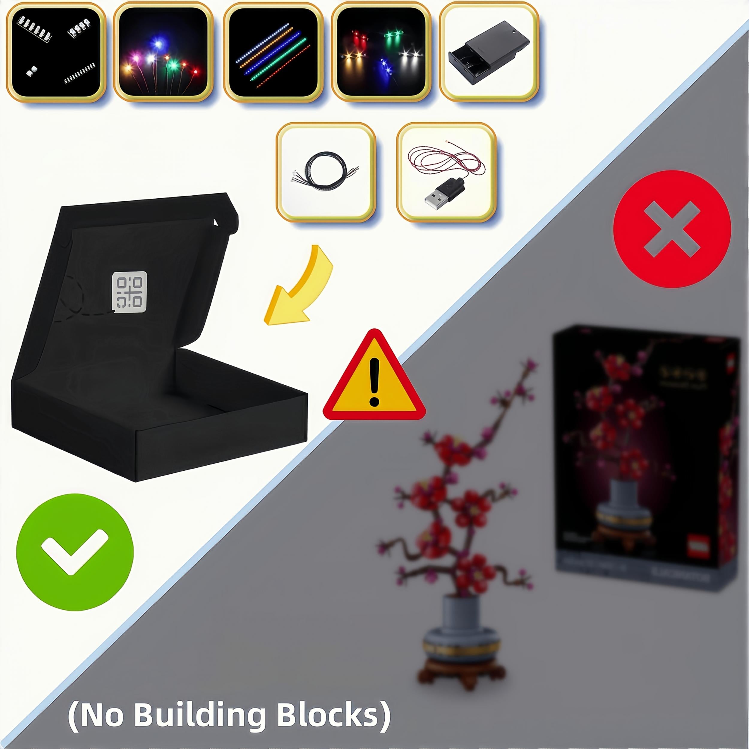 LYBCAXISE Mini LED Lights for 10369 Plum Blossom Light