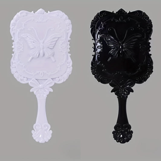 Embossed Butterfly Vintage Hand Mirror Small Decorative Makeup Mirror