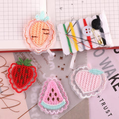5pcs Plush Fruit Cartoon Patches for Girls Clothing DIY Hand Sewing