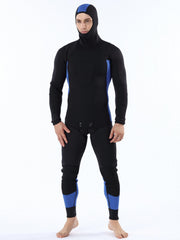 Men's 3mm Neoprene Hoodie 2 Piece Diving Suit