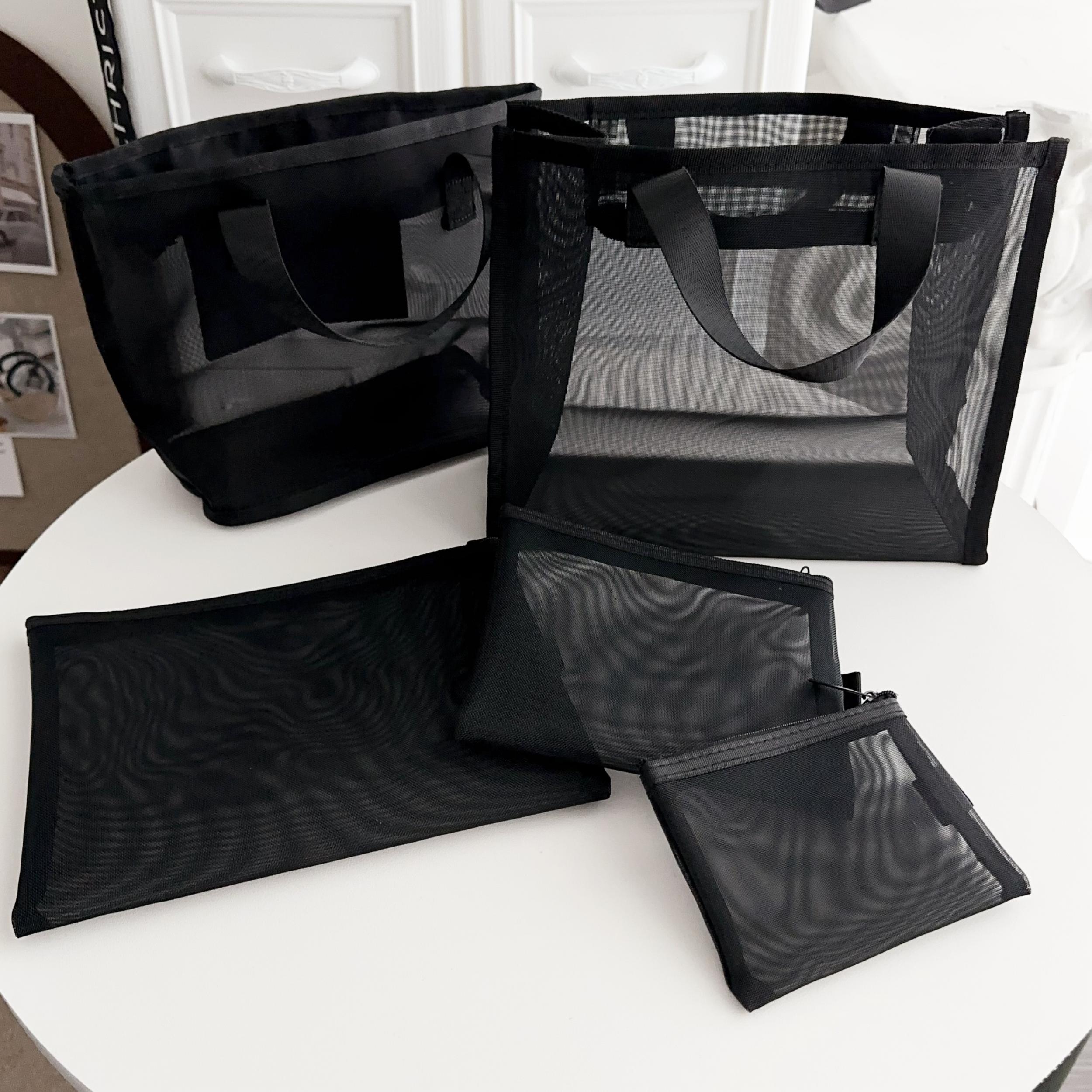 Portable Mesh Storage Bag for Makeup and Sanitary Napkins