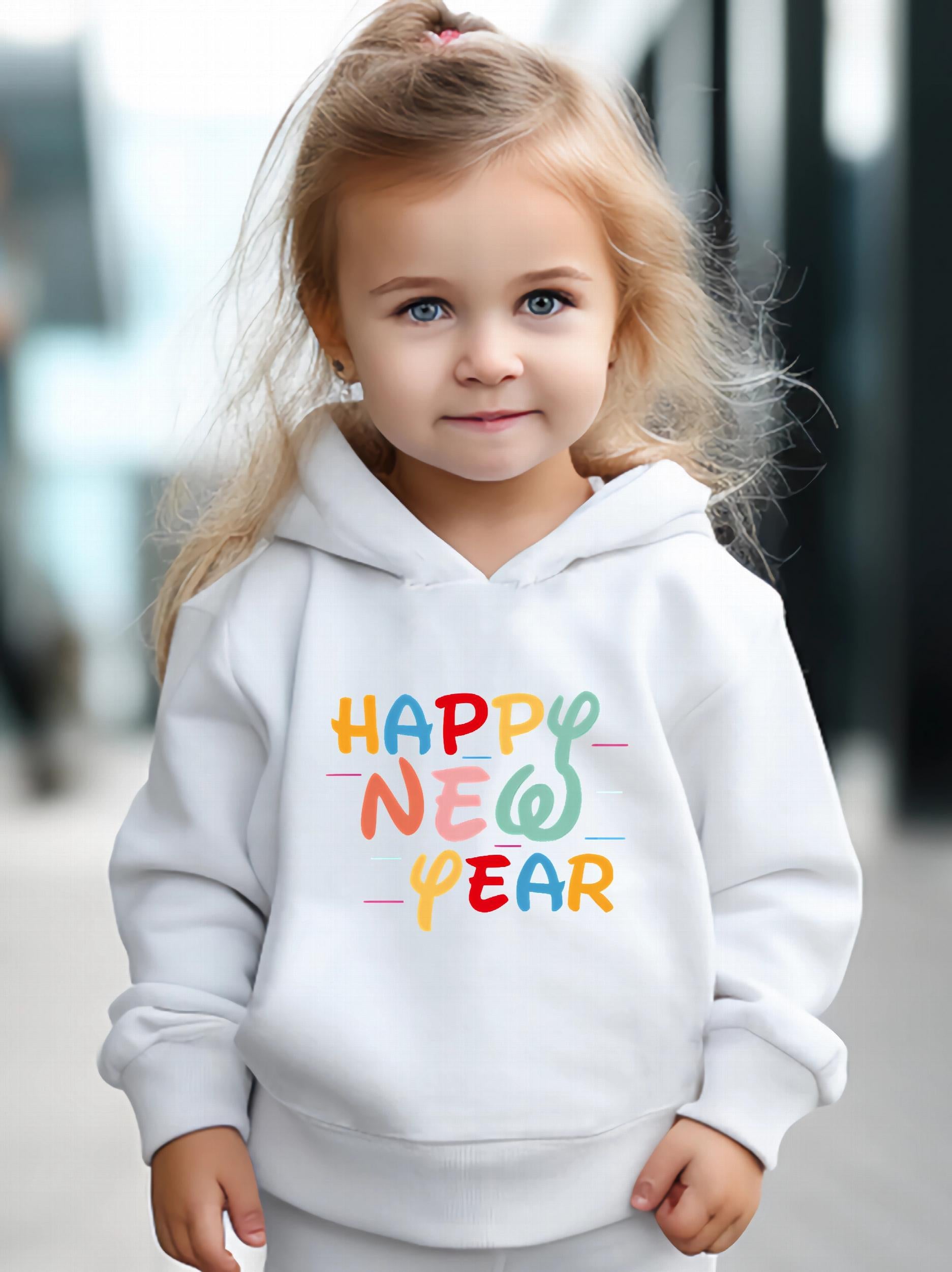 Happy Year 2pcs Girls Sports Outfits Spring Fall Outdoor Gift