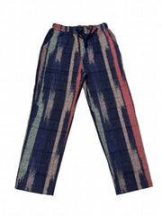  Stripe Print High Rise Loose Trousers