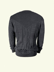 Men's Ribbed Knit Pullover Sweater for Winter