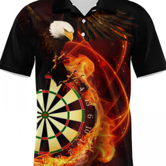 Eagle Pattern Men's Casual Button Shirt
