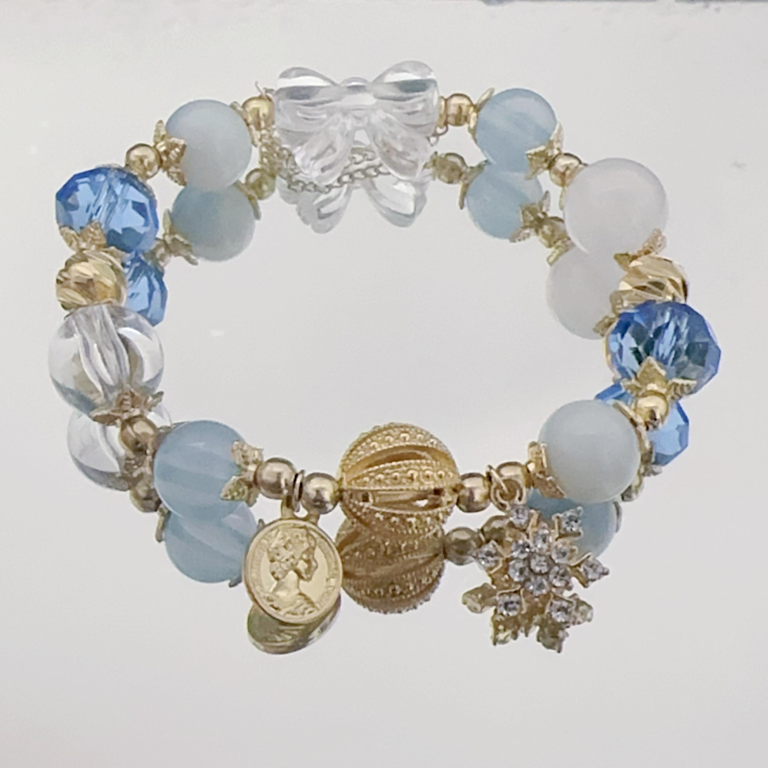 Snow Bracelet Bow Bead Bracelet Christmas Wind Bracelet