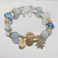 Snow Bracelet Bow Bead Bracelet Christmas Wind Bracelet
