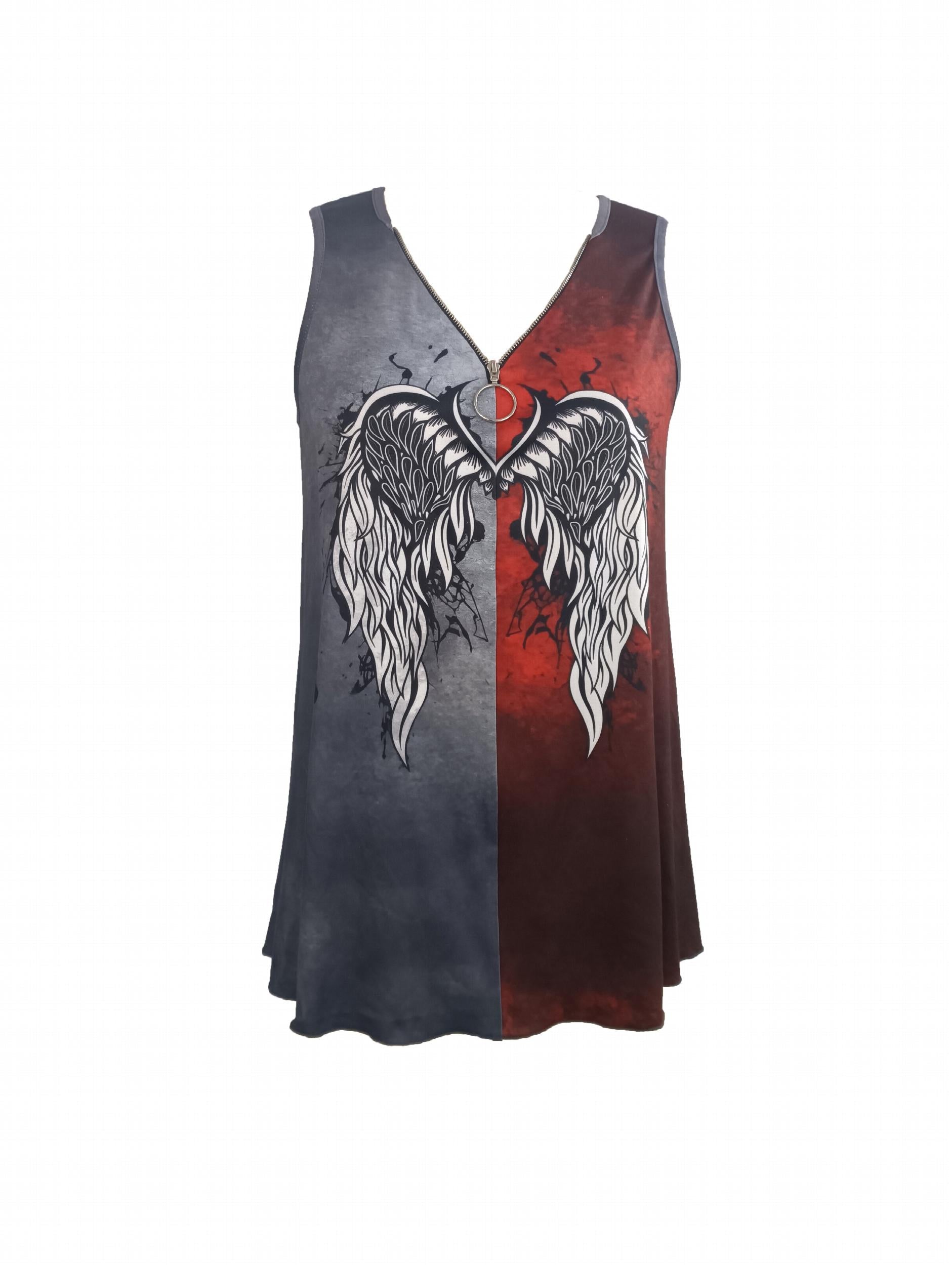 Casual V Neck Sleeveless Tank Top for Summer Women's Clothing