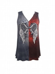Casual V Neck Sleeveless Tank Top for Summer Women's Clothing