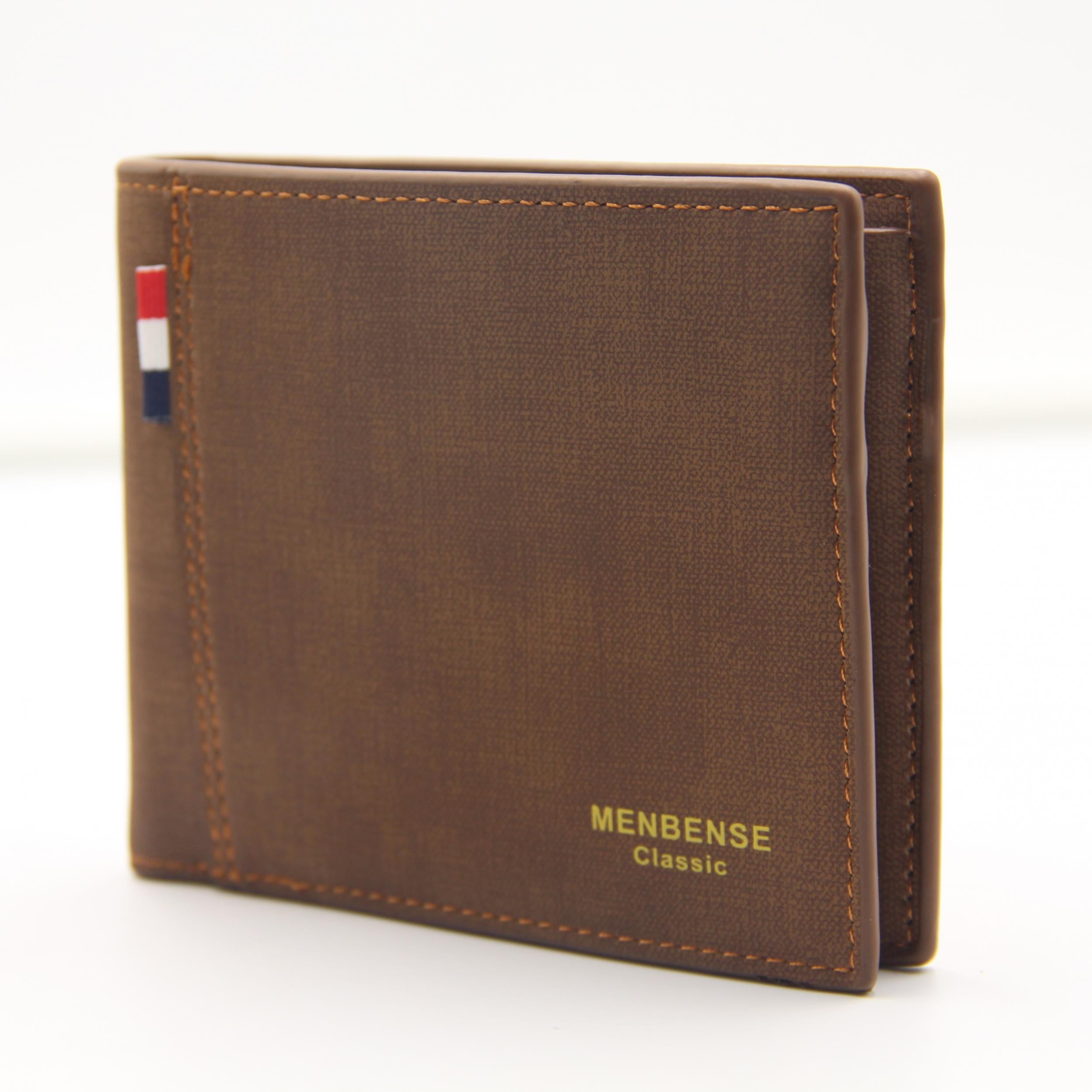 Men's Casual Short Wallet Small Clutch Male PU Leather Purse