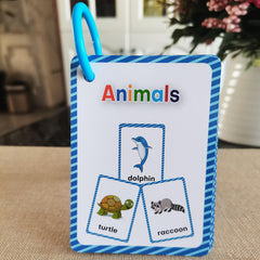 Animal Themed Learning Flashcards for Beginning Reading - 25 Cards