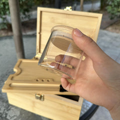 Large Stash Box Wooden Storage Box With Tray & Lock