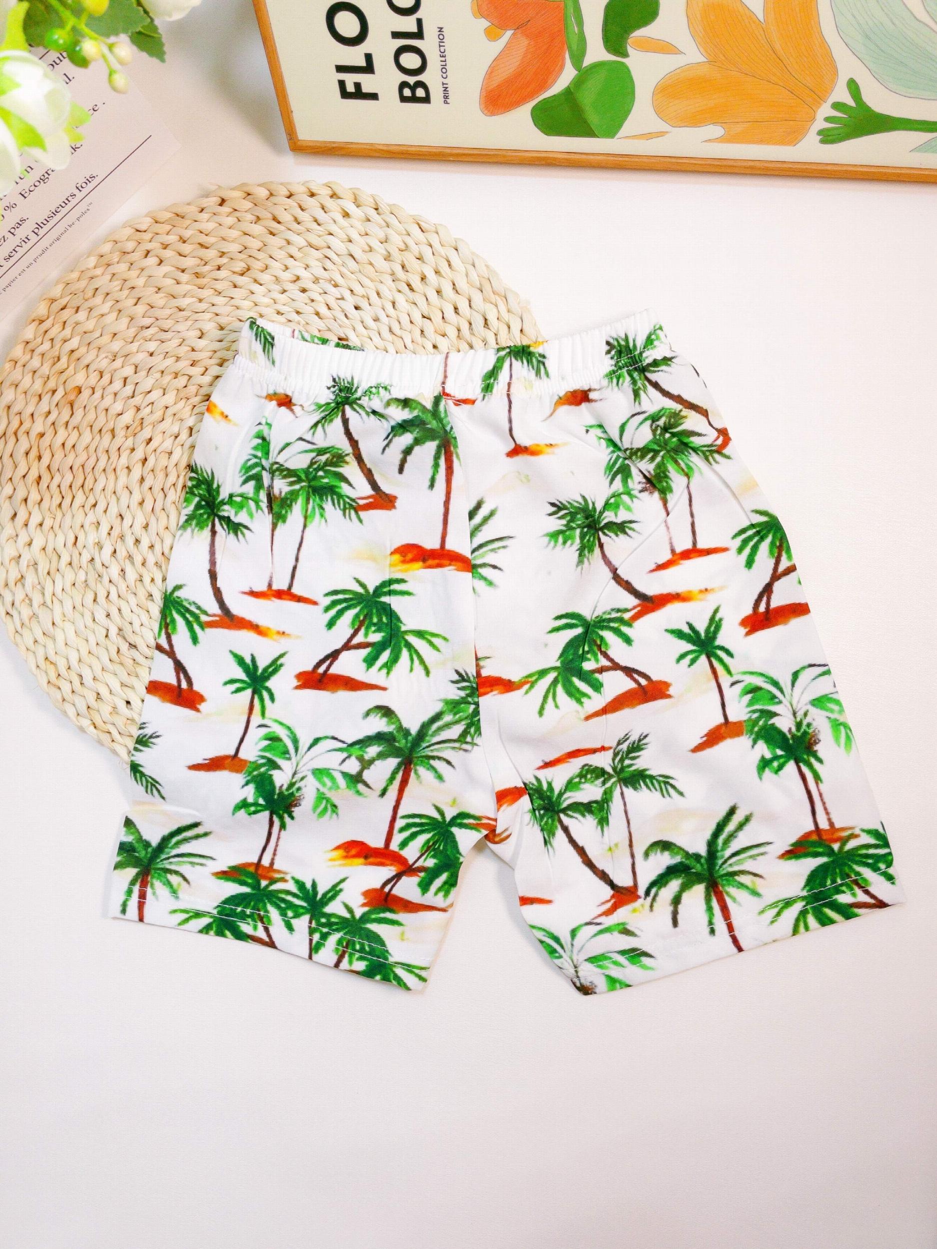 Boys Casual Coconut Trees Shorts for Vacation
